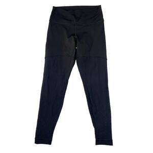 Lululemon Women's Leggings, Size 12, Black With Mesh On Calves - Read